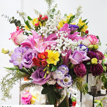 Roses, Lily, Eustoma, Alstroemeria With Fillers